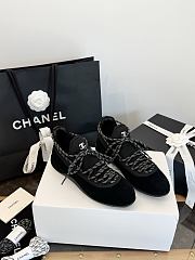 Chanel Sneakers Lambskin & Mixed Fibers Black G47411 - 4