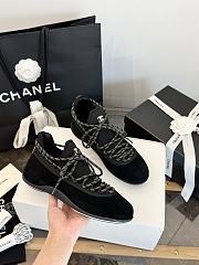Chanel Sneakers Lambskin & Mixed Fibers Black G47411 - 2