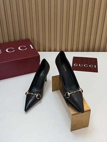 Gucci Donna Pump Black Leather 80mm