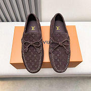 LV Driver Moccasin Suede Calf Leather Brown - 1