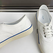 Celine Alan Sneaker In Canvas And Suede Calfskin White - 6