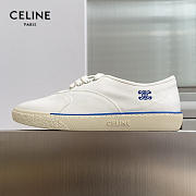 Celine Alan Sneaker In Canvas And Suede Calfskin White - 4