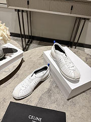 Celine Soft Sneaker In Stretch Lambskin, Suede Calfskin And Lambskin White - 5