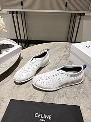 Celine Soft Sneaker In Stretch Lambskin, Suede Calfskin And Lambskin White - 4