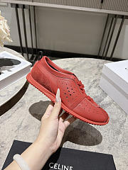 Celine Soft Sneaker In Stretch Lambskin, Suede Calfskin And Lambskin Red - 1