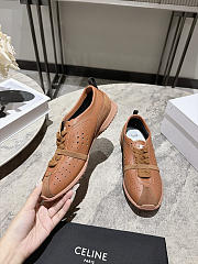 Celine Soft Sneaker In Stretch Lambskin, Suede Calfskin And Lambskin Brown - 4