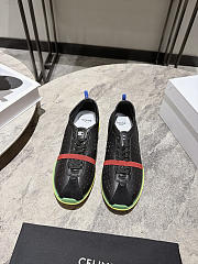 Celine Soft Sneaker In Stretch Lambskin, Suede Calfskin And Lambskin Black/Yellow - 3