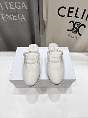 Celine Macaron Mule In Goatskin White - 1