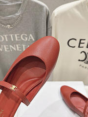Celine Macaron Mule In Goatskin Red - 5