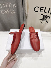 Celine Macaron Mule In Goatskin Red - 4