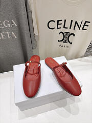 Celine Macaron Mule In Goatskin Red - 2