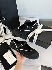 Chanel Mary Janes Mixed Fibers & Rubber Black & White G47139  - 2