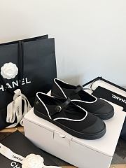 Chanel Mary Janes Mixed Fibers & Rubber Black & White G47139  - 5