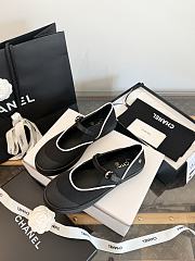 Chanel Mary Janes Mixed Fibers & Rubber Black & White G47139  - 6