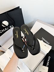 Chanel Thongs Lambskin Black 28027 - 1
