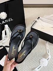 Chanel Thongs Lambskin Black 28027 - 3