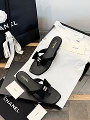 Chanel Thongs Lambskin Black 28028 - 5