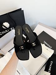Chanel Thongs Lambskin Black 28028 - 4