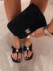 Chanel Thongs Lambskin Black 28029 - 6