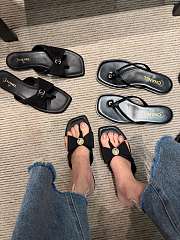 Chanel Thongs Lambskin Black 28029 - 5