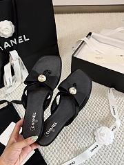 Chanel Thongs Lambskin Black 28029 - 3