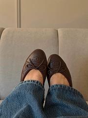 Chanel Ballet Flats Lambskin Brown G26250 - 3