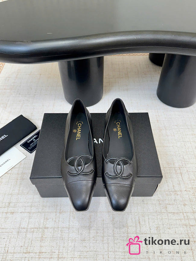 Chanel Ballet Flats Goatskin Black G47478 - 1