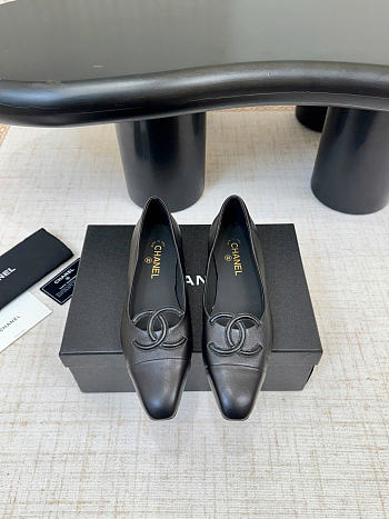 Chanel Ballet Flats Goatskin Black G47478