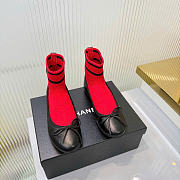Chanel Trainers Lambskin & Knit Black & Red G47572 - 5