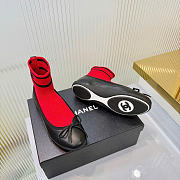 Chanel Trainers Lambskin & Knit Black & Red G47572 - 4