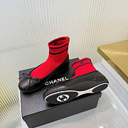 Chanel Trainers Lambskin & Knit Black & Red G47572 - 3