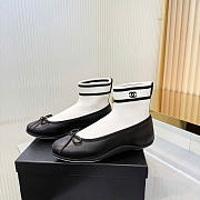 Chanel Trainers Lambskin & Knit Black & White G47572 - 6