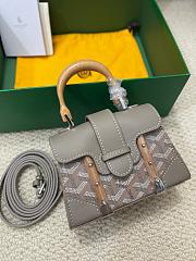 Goyard Greige Saigon Nano Shoulder Bag - 14.5x11.5x10cm - 2