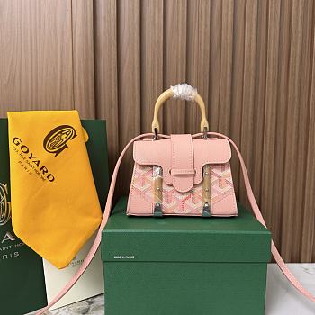 Goyard Powder Pink Saigon Nano Shoulder Bag - 14.5x11.5x10cm