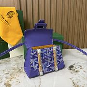 Goyard Blueberry Purple Saigon Nano Shoulder Bag - 14.5x11.5x10cm - 2