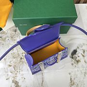 Goyard Blueberry Purple Saigon Nano Shoulder Bag - 14.5x11.5x10cm - 3
