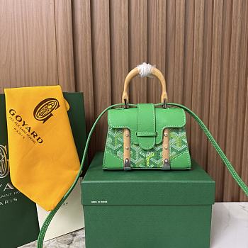 Goyard Meadow Green Saigon Nano Shoulder Bag - 14.5x11.5x10cm