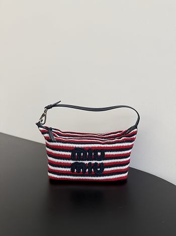 Miumiu Spirit Crochet Pouch Blue/Red 5NE841