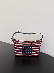 Miumiu Spirit Crochet Pouch Blue/Red 5NE841 - 4