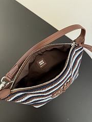 Miumiu Spirit Crochet Pouch Cocoa Brown/Celeste 5NE841 - 3