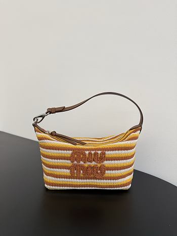 Miumiu Spirit Crochet Pouch Cognac/Yellow 5NE841
