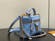 LV Vanity Chain Pouch Monogram Empreinte Blue Iris/Peuplier M2A007 - 19x11.5x6.5cm - 6