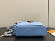 LV Vanity Chain Pouch Monogram Empreinte Blue Iris/Peuplier M2A007 - 19x11.5x6.5cm - 5