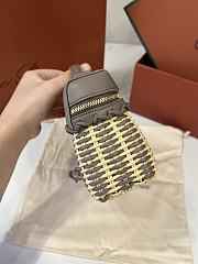 Loro Piana Extra Pocket L19 East West Wicker Rattan Greige - 19x12x7cm - 3
