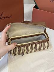 Loro Piana Extra Pocket L19 East West Wicker Rattan Dark Brown - 19x12x7cm - 2