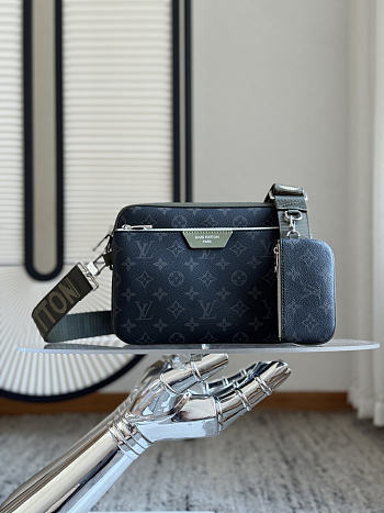 LV Trio Messenger Monogram Eclipse Coated Canvas M28628 - 25x18.5x7cm