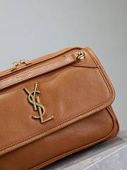 YSL Niki Medium Calfskin Camera Shoulder Bag Camel - 28x20x8.5cm - 5