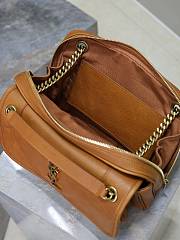 YSL Niki Medium Calfskin Camera Shoulder Bag Camel - 28x20x8.5cm - 4