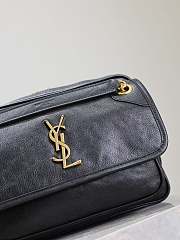 YSL Niki Medium Calfskin Camera Shoulder Bag Black - 28x20x8.5cm - 5