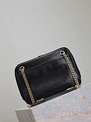 YSL Niki Medium Calfskin Camera Shoulder Bag Black - 28x20x8.5cm - 4